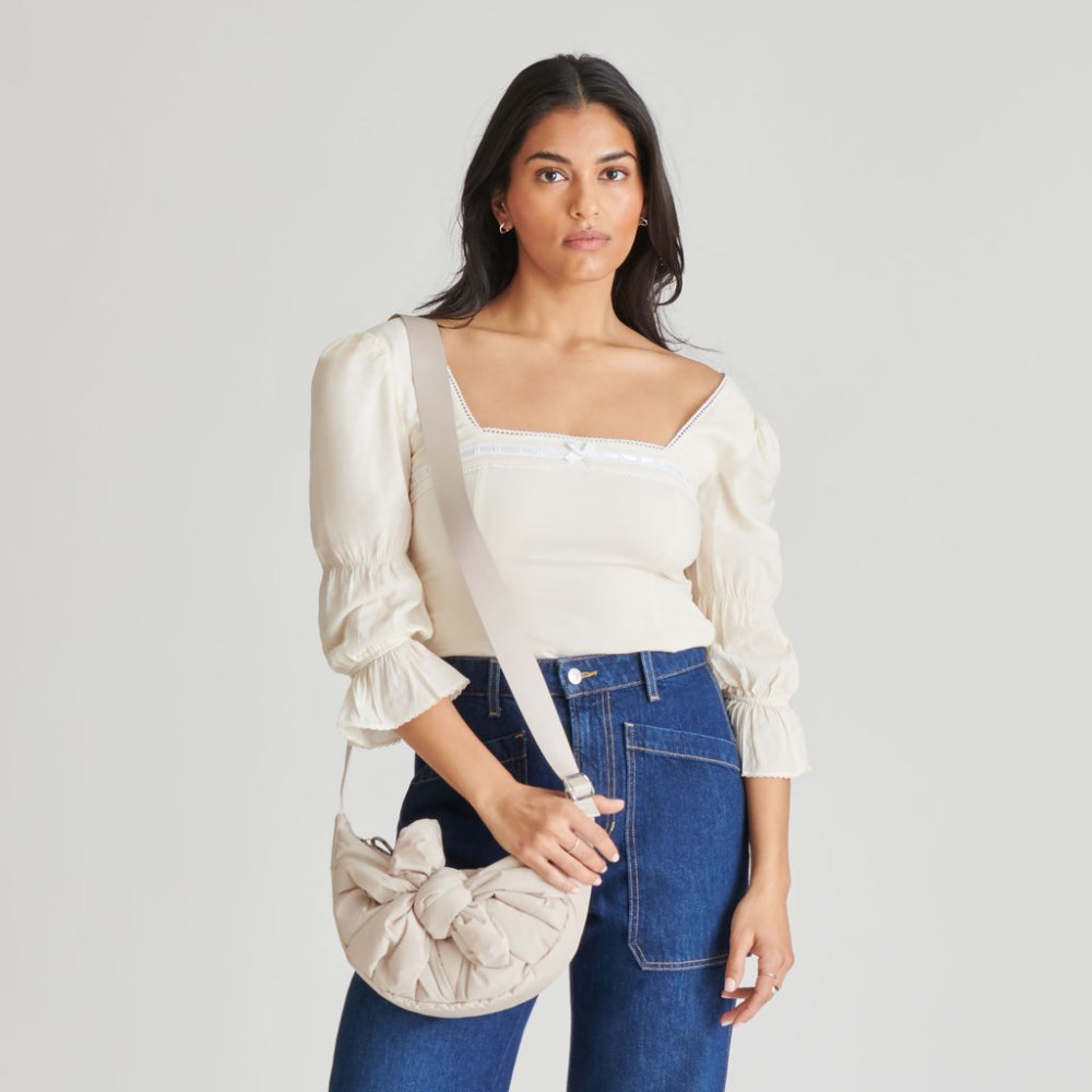 Dolce Vita Nancy Shoulder Bag Taupe Nylon