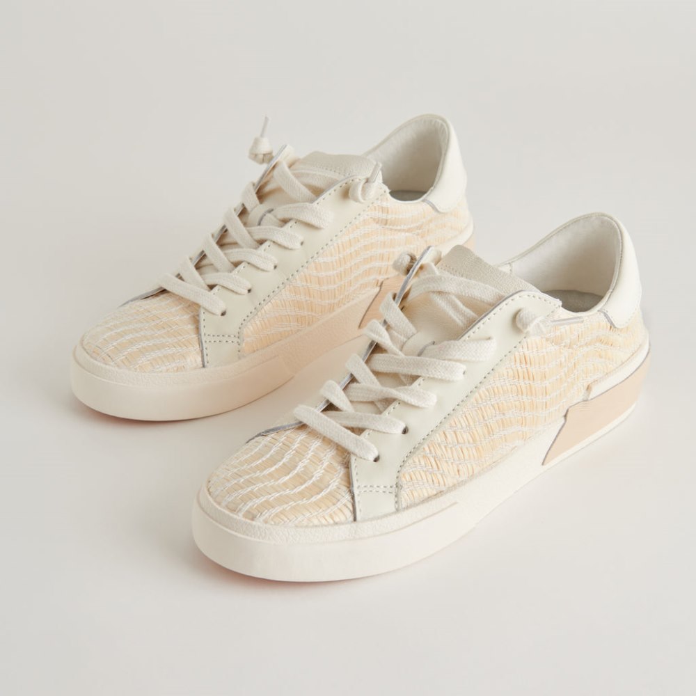Dolce Vita Zina Sneakers Bone Raffia