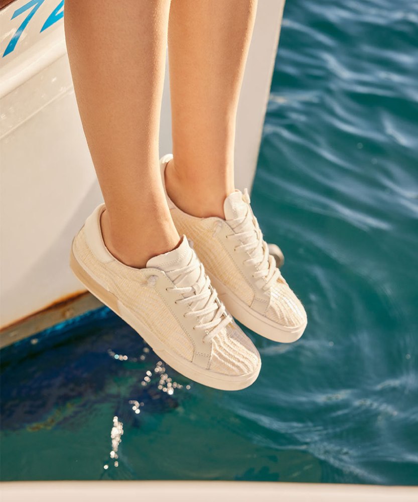 Dolce Vita Zina Sneakers Bone Raffia