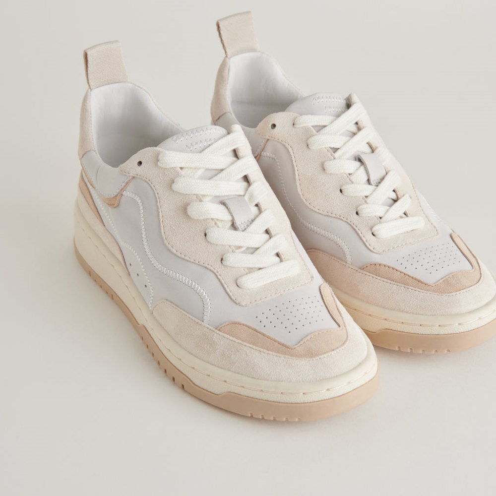 Dolce Vita Adella Sneakers White Dune Leather