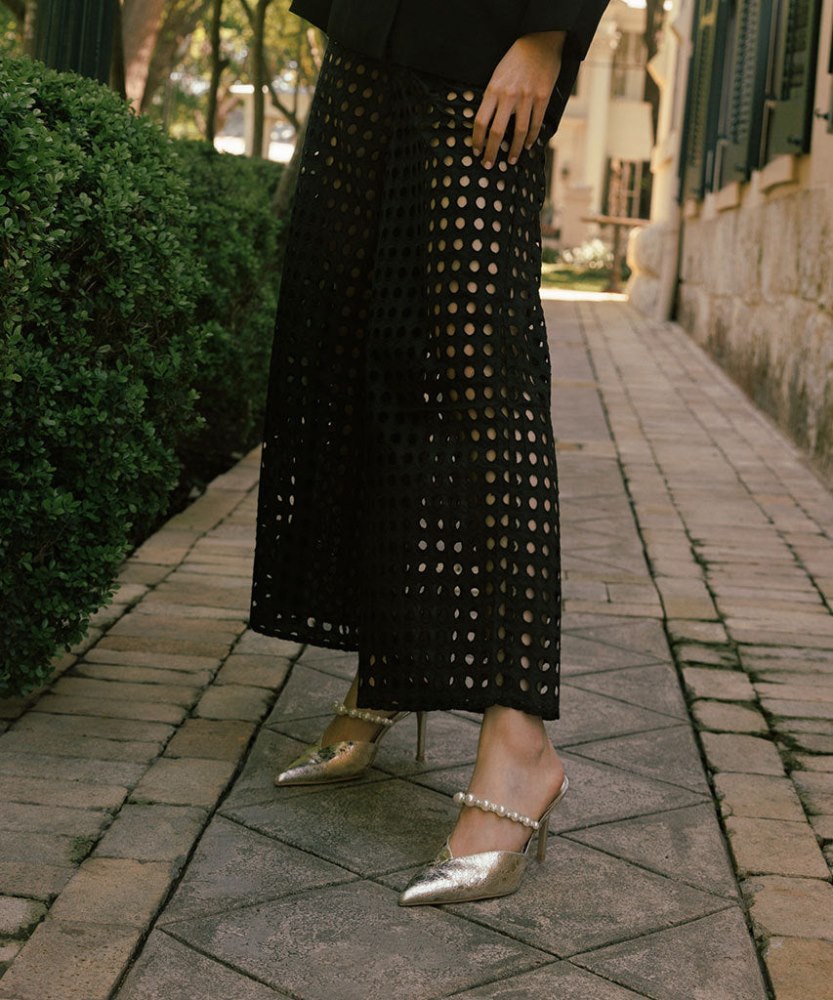 Dolce Vita Kanika Heels Vintage Gold Pearls