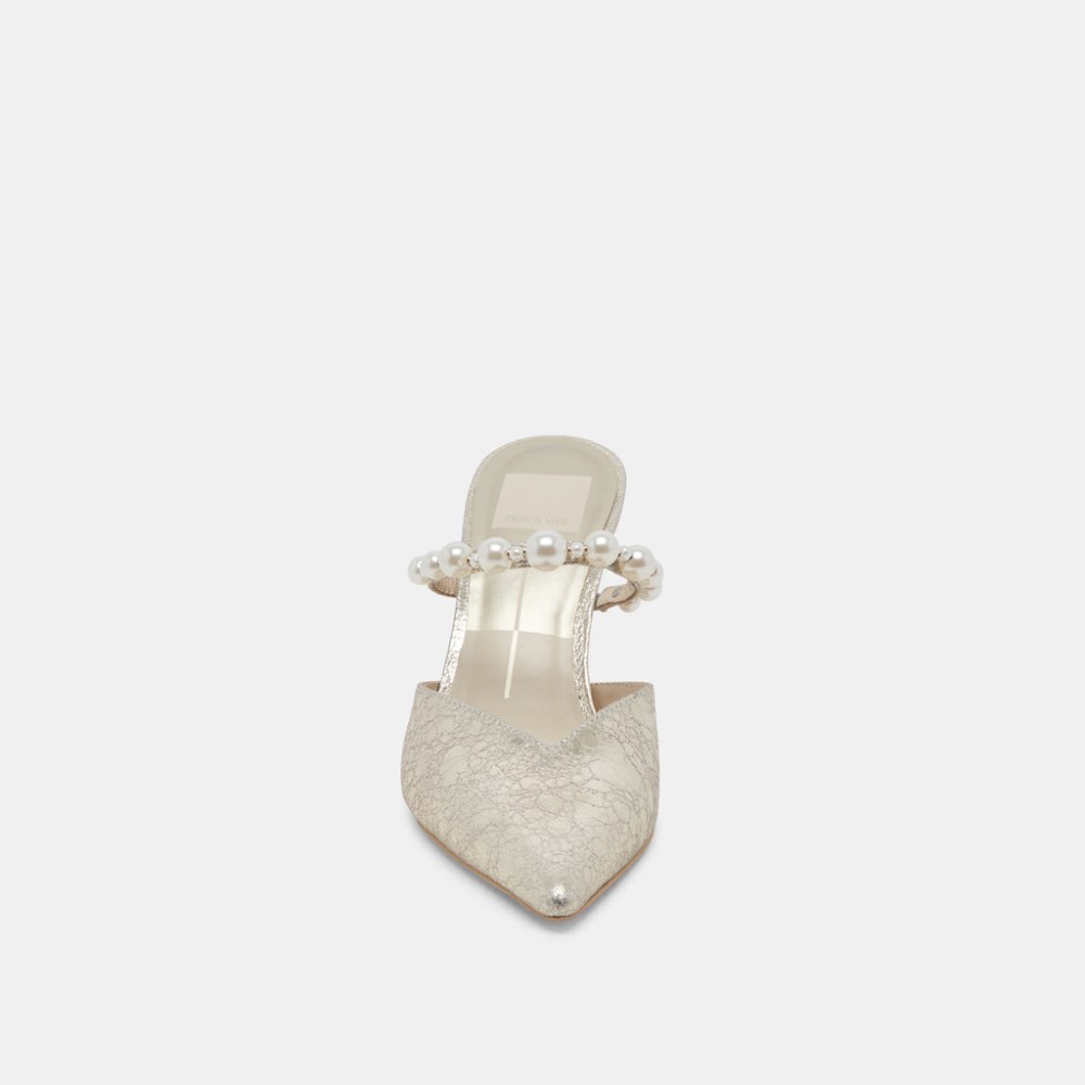 Dolce Vita Kanika Heels Vintage Gold Pearls
