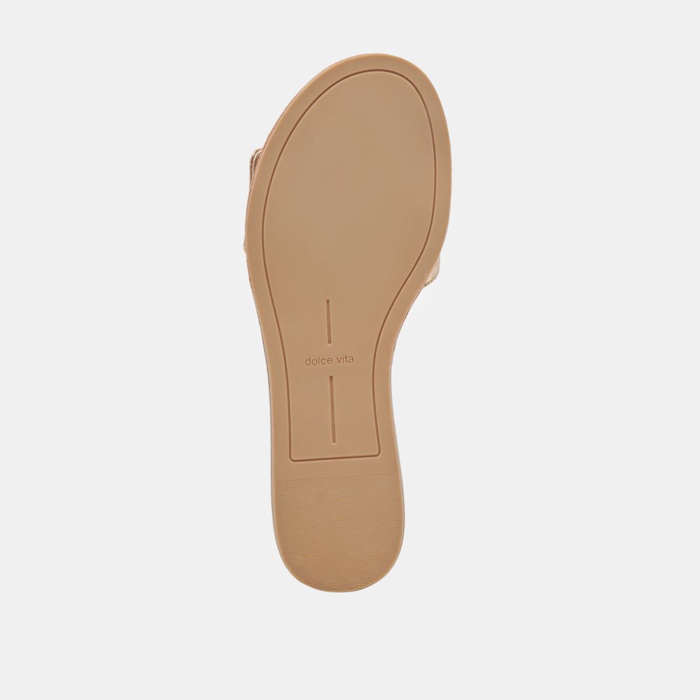 Dolce Vita Dasa Sandals Gold Crackled Leather
