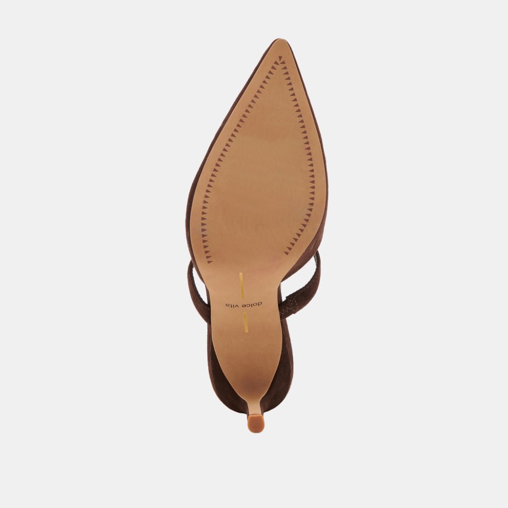 Dolce Vita Kanika Heels Dk Brown Suede