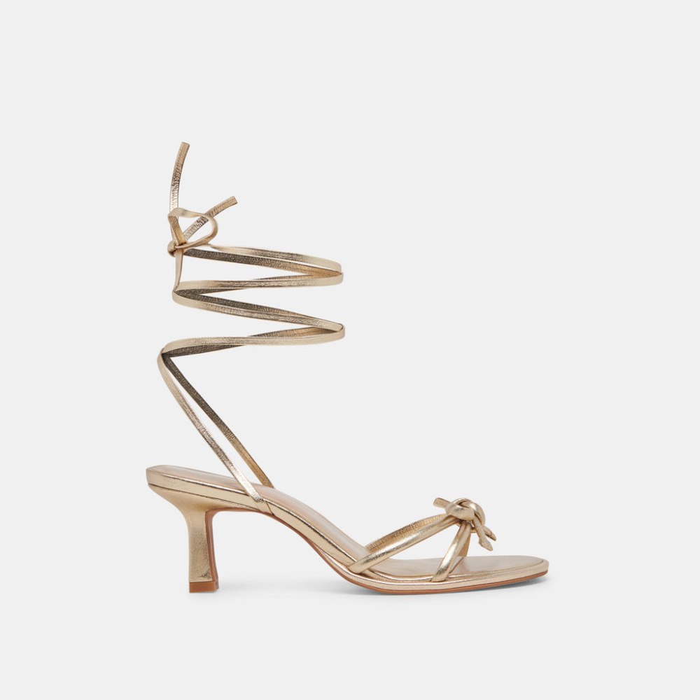 Dolce Vita Maison Heels Gold Metallic Leather
