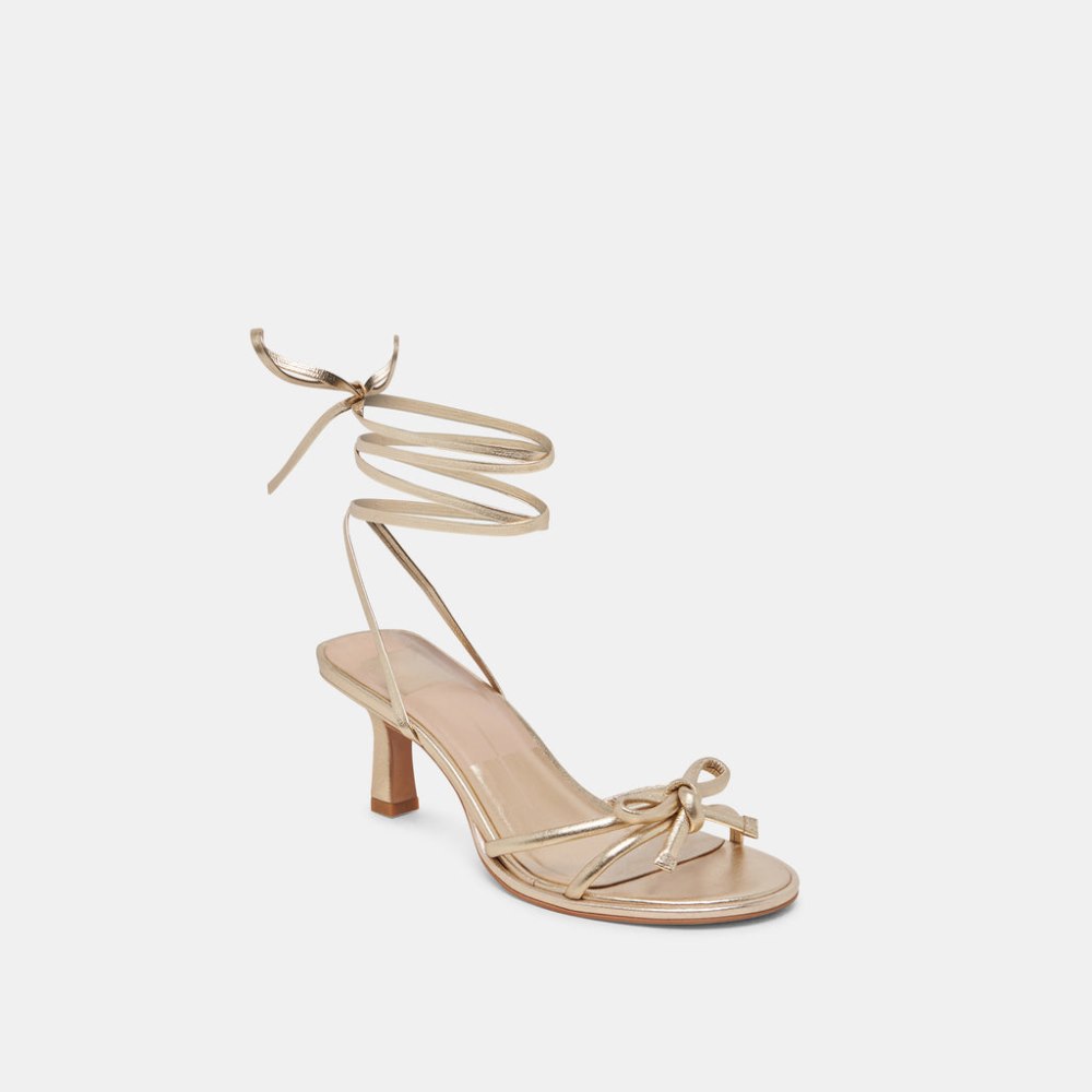 Dolce Vita Maison Heels Gold Metallic Leather