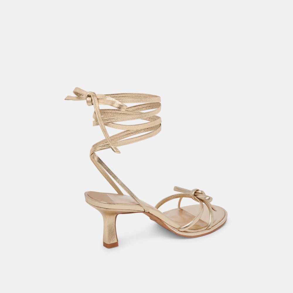 Dolce Vita Maison Heels Gold Metallic Leather