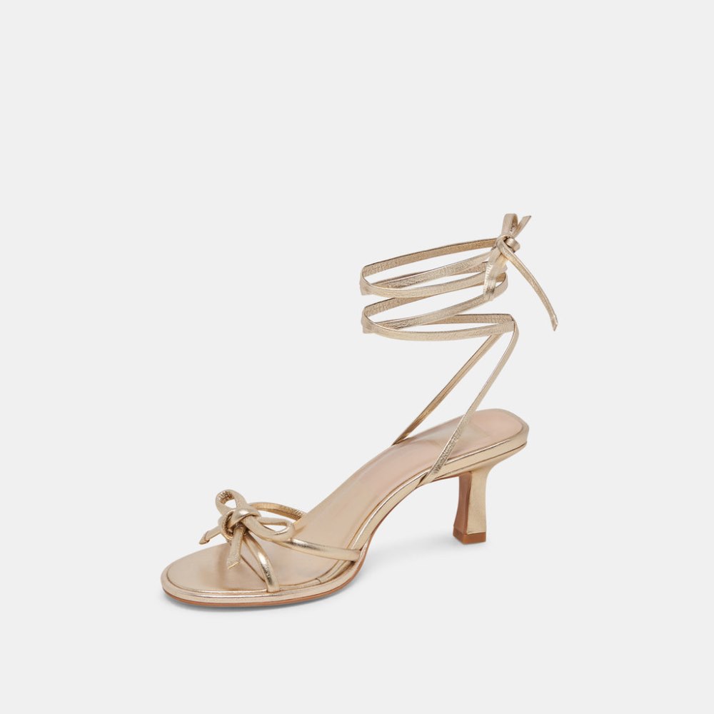 Dolce Vita Maison Heels Gold Metallic Leather