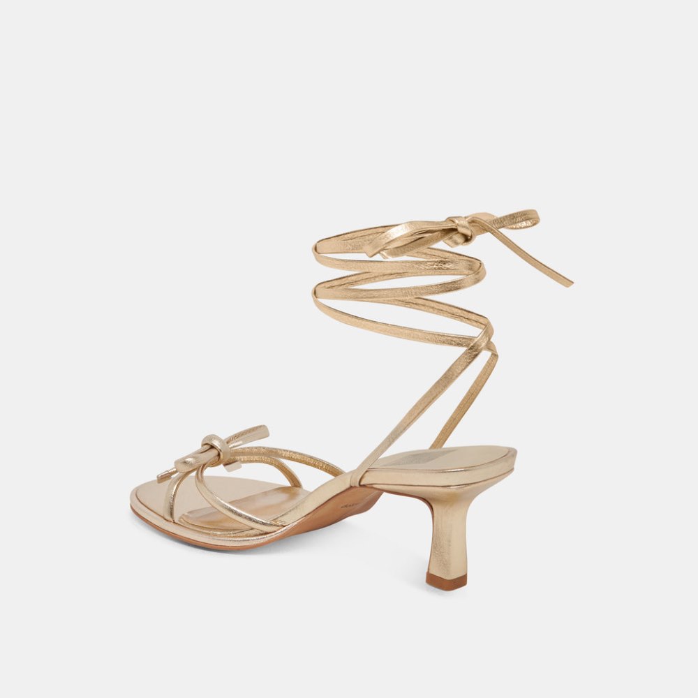 Dolce Vita Maison Heels Gold Metallic Leather