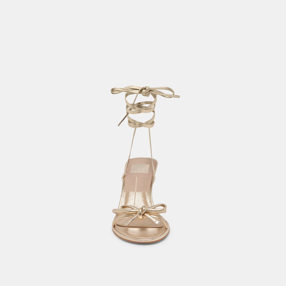 Dolce Vita Maison Heels Gold Metallic Leather