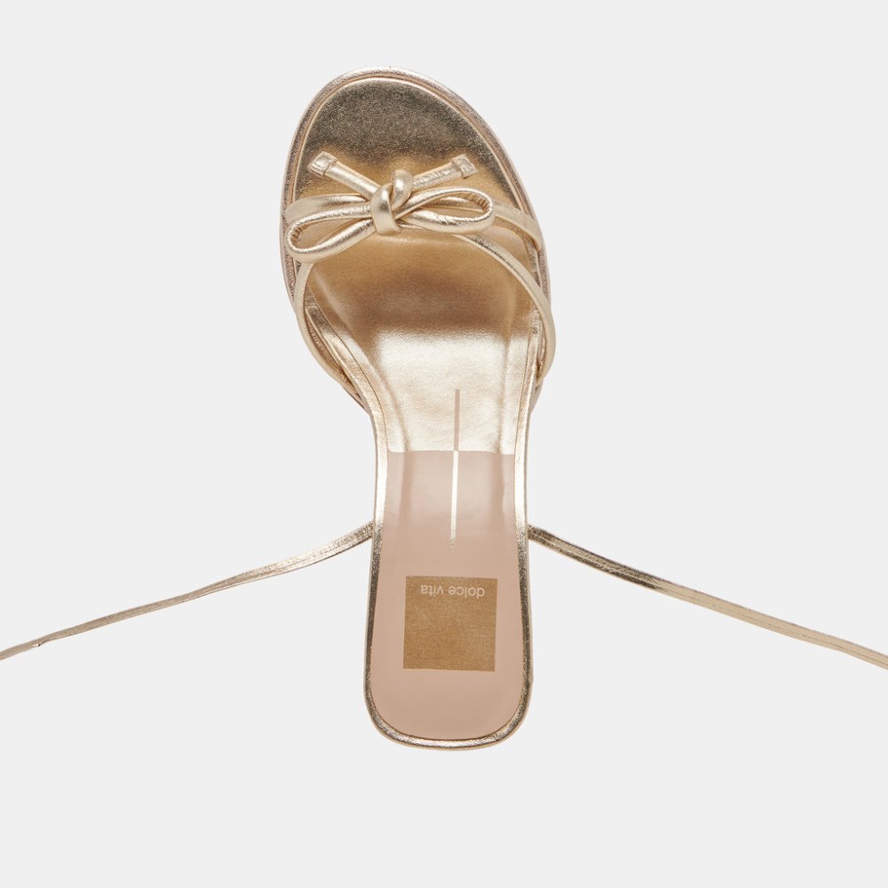 Dolce Vita Maison Heels Gold Metallic Leather