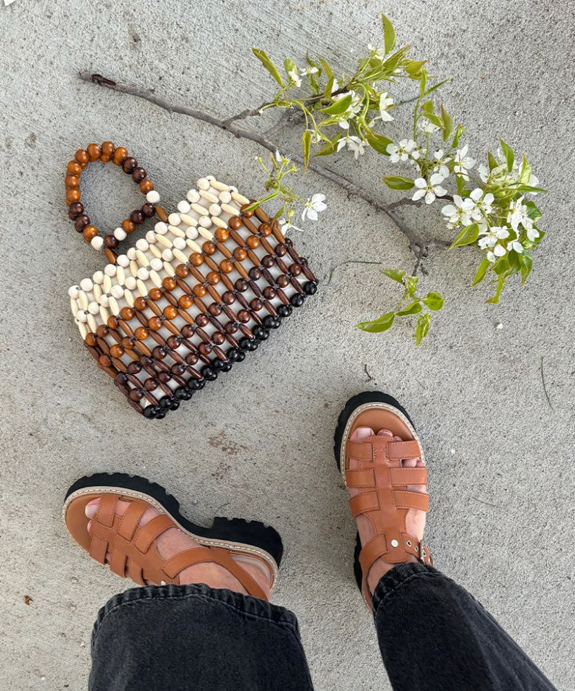 Dolce Vita Latice Sandals Brown Leather